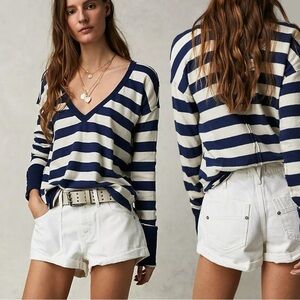 Free People Beginner’s Luck Slouch Shorts in Optic White Size 31 NWT NEW